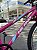 BICICLETA ARO (24) FEMININA COR PINK SEM MARCHA MARCA MILANO QUADRO REBAIXADO COM CESTA - Imagem 4