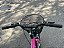 BICICLETA ARO (24) FEMININA COR PINK SEM MARCHA MARCA MILANO QUADRO REBAIXADO COM CESTA - Imagem 9