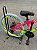 BICICLETA MTB FREERIDE ARO (26) VIKINGX TUFF-25 CAMBIO 21 VELOCIDADES (3x7) FREIO DISC MECÂNICO COR PINK/AMARELO NEON - Imagem 7