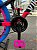 BICICLETA MTB FREERIDE ARO (26) VIKINGX TUFF-25 CAMBIO 21 VELOCIDADES (3x7) FREIO DISC MECÂNICO COR PRETO/ROSA/AZUL - Imagem 4