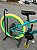 BICICLETA MTB FREERIDE ARO (26) VIKINGX TUFF-30 CAMBIO 21 VELOCIDADES (3x7) FREIO DISC MECÂNICO COR VERDE AQUA/AMARELO - Imagem 6