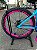 BICICLETA MTB FREERIDE ARO (26) VIKINGX TUFF-38 KIT SINGLE S/MARCHA FREIO DISC HIDRÁULICO SHIMANO COR AZUL/ROSA - Imagem 2