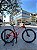 BICICLETA MTB ARO (29) OGGI HACKER HDS SHIMANO ESSA 8V FREIO DISC HIDRÁULICO TAMANHO 15 (P) COR VERM/BCO/AZ - Imagem 1