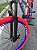 BICICLETA MTB FREERIDE ARO (26) VIKINGX TUFF-25 CAMBIO 24 VELOCIDADES (3X8) FREIO DISCO MECÂNICO COR PRATA/VERMELHO/AZUL - Imagem 9