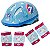 KIT INFANTIL CAPACETE + JOELHEIRA COTOVELEIRA UNICORNIO TAMANHO M (52-56) - Imagem 1