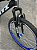 BICICLETA ARO (24) MASCULINA GTI THOR  S/ MARCHA FREIOS V-BRAKE E SUSPENSÃO DIANTEIRA COR PRETA/AZUL - Imagem 10