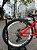 BICICLETA MTB FREERIDE ARO (26) VIKINGX TUFF-25 CAMBIO 8 VELOCIDADES FREIO DISC HIDRAULICO COR VERMELHO/DOURADO - Imagem 3
