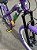 BICICLETA MTB FREERIDE ARO (26) VIKINGX TUFF-25 CAMBIO 8 VELOCIDADES FREIO DISC HIDRAULICO COR ROXO/AMARELO/VERDE - Imagem 9