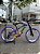 BICICLETA MTB FREERIDE ARO (26) VIKINGX TUFF-25 CAMBIO 8 VELOCIDADES FREIO DISC HIDRAULICO COR ROXO/AMARELO/VERDE - Imagem 1