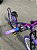 BICICLETA MTB FREERIDE ARO (26) VIKINGX TUFF-25 CAMBIO 8 VELOCIDADES FREIO DISC HIDRAULICO COR ROXO/AMARELO/VERDE - Imagem 8