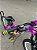 BICICLETA MTB FREERIDE ARO (26) VIKINGX TUFF-25 CAMBIO 8 VELOCIDADES FREIO DISC HIDRAULICO COR ROXO/AMARELO - Imagem 5