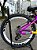 BICICLETA MTB FREERIDE ARO (26) VIKINGX TUFF-25 CAMBIO 8 VELOCIDADES FREIO DISC HIDRAULICO COR ROXO/AMARELO - Imagem 11