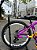 BICICLETA MTB FREERIDE ARO (26) VIKINGX TUFF-25 CAMBIO 8 VELOCIDADES FREIO DISC HIDRAULICO COR ROXO/AMARELO - Imagem 2