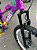 BICICLETA MTB FREERIDE ARO (26) VIKINGX TUFF-25 CAMBIO 8 VELOCIDADES FREIO DISC HIDRAULICO COR ROXO/AMARELO - Imagem 4