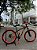 BICICLETA MTB FREERIDE ARO (26) HUPI NAJA KIT SINGLE S/ MARCHA FREIO DISC HIDRÁULICO TRASEIRO SHIMANO COR LARANJA/PRETO - Imagem 1