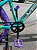 BICICLETA MTB FREERIDE ARO (26) VELOOH RIDE CAMBIO 7 VELOCIDADES (1X7) FREIO DISC MECÂNICO COR ROXO/VERDE AQUA - Imagem 3