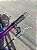 BICICLETA MTB FREERIDE ARO (26) VELOOH RIDE CAMBIO 7 VELOCIDADES (1X7) FREIO DISC MECÂNICO COR ROXO/VERDE AQUA - Imagem 6