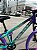 BICICLETA MTB FREERIDE ARO (26) VELOOH RIDE CAMBIO 7 VELOCIDADES (1X7) FREIO DISC MECÂNICO COR ROXO/VERDE AQUA - Imagem 8