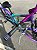 BICICLETA MTB FREERIDE ARO (26) VELOOH RIDE CAMBIO 7 VELOCIDADES (1X7) FREIO DISC MECÂNICO COR ROXO/VERDE AQUA - Imagem 5