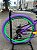 BICICLETA MTB FREERIDE ARO (26) VIKINGX TUFF-25 CAMBIO 7 VELOCIDADES (1X7) FREIO DISC MECÂNICO COR ROXO/AMARELO/VERDE - Imagem 2