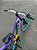 BICICLETA MTB FREERIDE ARO (26) VIKINGX TUFF-25 CAMBIO 7 VELOCIDADES (1X7) FREIO DISC MECÂNICO COR ROXO/AMARELO/VERDE - Imagem 9