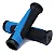 PAR DE MANOPLA PUNHO BIKE MTB VELOOH PRETO/AZUL BORRACHA 135MM - Imagem 1