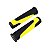 PAR DE MANOPLA PUNHO BIKE MTB VELOOH PRETO/AMARELO BORRACHA 135MM - Imagem 2