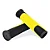 PAR DE MANOPLA PUNHO BIKE MTB VELOOH PRETO/AMARELO BORRACHA 135MM - Imagem 1
