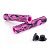 PAR DE MANOPLA PUNHO BIKE BMX BORRACHA VELOOH PRETO/ROSA (165MM) - Imagem 1