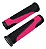PAR DE MANOPLA PUNHO BIKE MTB VELOOH PRETO/ROSA BORRACHA 135MM - Imagem 2