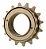 CATRACA RODA LIVRE 16 DENTES ESFERADA DOURADA COMANDER - Imagem 2