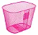 CESTA ARO 20  AÇO ROSA COM SUPORTE E HASTE - Imagem 2