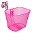 CESTA ARO 20  AÇO ROSA COM SUPORTE E HASTE - Imagem 1