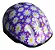 KIT INFANTIL CAPACETE/JOELHEIRA ROXO MARGARIDA TAMANHO M - Imagem 2