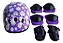 KIT INFANTIL CAPACETE/JOELHEIRA ROXO MARGARIDA TAMANHO M - Imagem 3