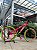 BICICLETA MTB FREERIDE ARO (26) VIKINGX TUFF-25 CAMBIO 7 VELOCIDADES (1X7) FREIO DISC MECÂNICO COR ROSA/VERDE - Imagem 1