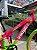 BICICLETA MTB FREERIDE ARO (26) VIKINGX TUFF-25 CAMBIO 7 VELOCIDADES (1X7) FREIO DISC MECÂNICO COR ROSA/VERDE - Imagem 3