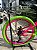 BICICLETA MTB FREERIDE ARO (26) VIKINGX TUFF-25 CAMBIO 7 VELOCIDADES (1X7) FREIO DISC MECÂNICO COR ROSA/VERDE - Imagem 4