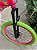 BICICLETA MTB FREERIDE ARO (26) VIKINGX TUFF-25 CAMBIO 7 VELOCIDADES (1X7) FREIO DISC MECÂNICO COR ROSA/VERDE - Imagem 6