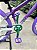 BICICLETA MTB FREERIDE ARO (26) VIKINGX TUFF-X44 CAMBIO 8 VELOCIDADES (1X8) FREIO DISC HIDRAULICO COR ROXO/BRANCO/VERDE - Imagem 9