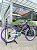 BICICLETA MTB FREERIDE ARO (26) VIKINGX TUFF-X44 CAMBIO 8 VELOCIDADES (1X8) FREIO DISC HIDRAULICO COR ROXO/BRANCO/VERDE - Imagem 2