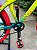 BICICLETA MTB FREERIDE ARO (26) VIKINGX TUFF-X44 CAMBIO 8 VELOCIDADES (1X8) FREIO DISC HIDRAULICO COR AMAR NEON/VERMELHO - Imagem 9