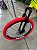 BICICLETA MTB FREERIDE ARO (26) VIKINGX TUFF-X44 CAMBIO 8 VELOCIDADES (1X8) FREIO DISC HIDRAULICO COR AMAR NEON/VERMELHO - Imagem 5