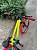 BICICLETA MTB FREERIDE ARO (26) VIKINGX TUFF-X44 CAMBIO 8 VELOCIDADES (1X8) FREIO DISC HIDRAULICO COR AMAR NEON/VERMELHO - Imagem 8