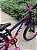 BICICLETA MTB FREERIDE ARO (26) VIKINGX TUFF X-25 CAMBIO 7VELOCIDADES (1X7) FREIO DISCO MECÂNICO COR PRETO/ROSA - Imagem 6
