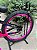 BICICLETA MTB FREERIDE ARO (26) VIKINGX TUFF X-25 CAMBIO 7VELOCIDADES (1X7) FREIO DISCO MECÂNICO COR PRETO/ROSA - Imagem 8