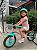 BICICLETA ARO (12) FEMININA BALANCE (EQUILIBRIO) BIKE LOVE ROSA/VERDE AGUA - Imagem 1