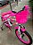 BICICLETA ARO (16) FEMININA COR BRANCA/ROSA S/MARCHA FREIO V-BRAKE MARCA VELOOH PERSONALIZADA - Imagem 8