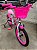 BICICLETA ARO (16) FEMININA COR BRANCA/ROSA S/MARCHA FREIO V-BRAKE MARCA VELOOH PERSONALIZADA - Imagem 5