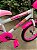 BICICLETA ARO (16) FEMININA COR BRANCA/ROSA S/MARCHA FREIO V-BRAKE MARCA VELOOH PERSONALIZADA - Imagem 4